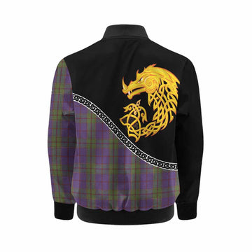 Strachan Tartan Crest Kid Bomber Jacket Legendary Dragon Knot Half Style