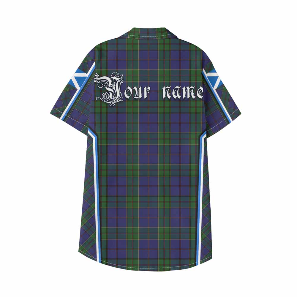 Strachan Tartan Crest Kid Hawaiian Shirt Scotland Coat of Arm Flag Style - Tartan Vibes Clothing