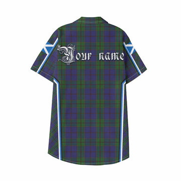 Strachan Tartan Crest Kid Hawaiian Shirt Scotland Coat of Arm Flag Style - Tartan Vibes Clothing