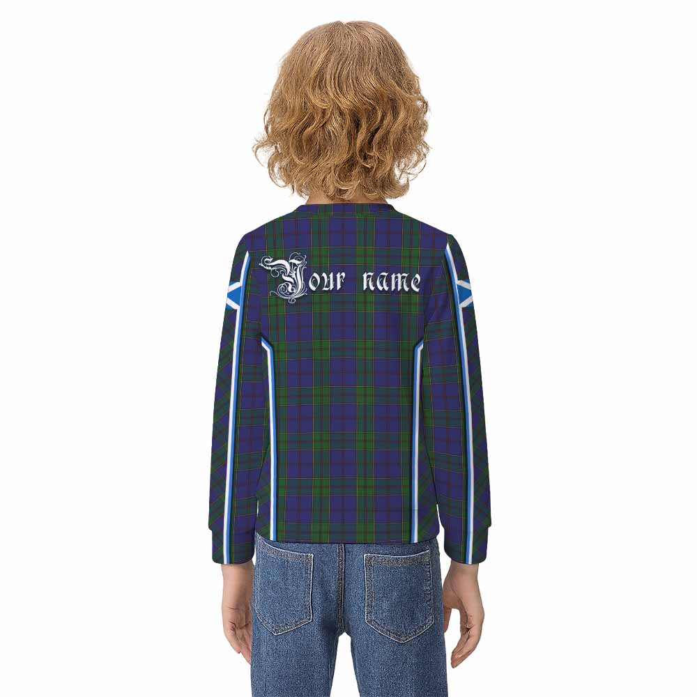 Strachan Tartan Crest Kid Knitted Sweatshirt Scotland Coat of Arm Flag Style - Tartan Vibes Clothing