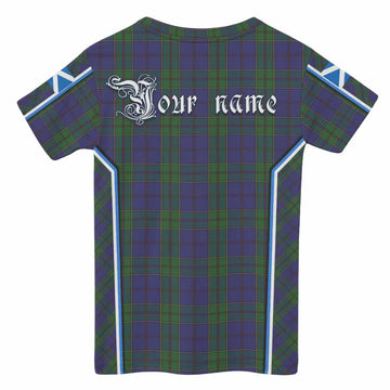 Strachan Tartan Crest Kid T-shirt Scotland Coat of Arm Flag Style - Tartan Vibes Clothing