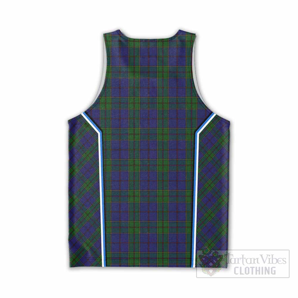 Strachan Tartan Crest Men Tank Top Scotland Coat of Arm Flag Style - Tartan Vibes Clothing