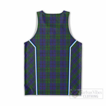 Strachan Tartan Crest Men Tank Top Scotland Coat of Arm Flag Style