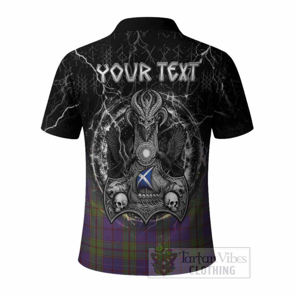 Strachan Tartan Crest Polo Shirt Celtic Odin's Raven Legacy