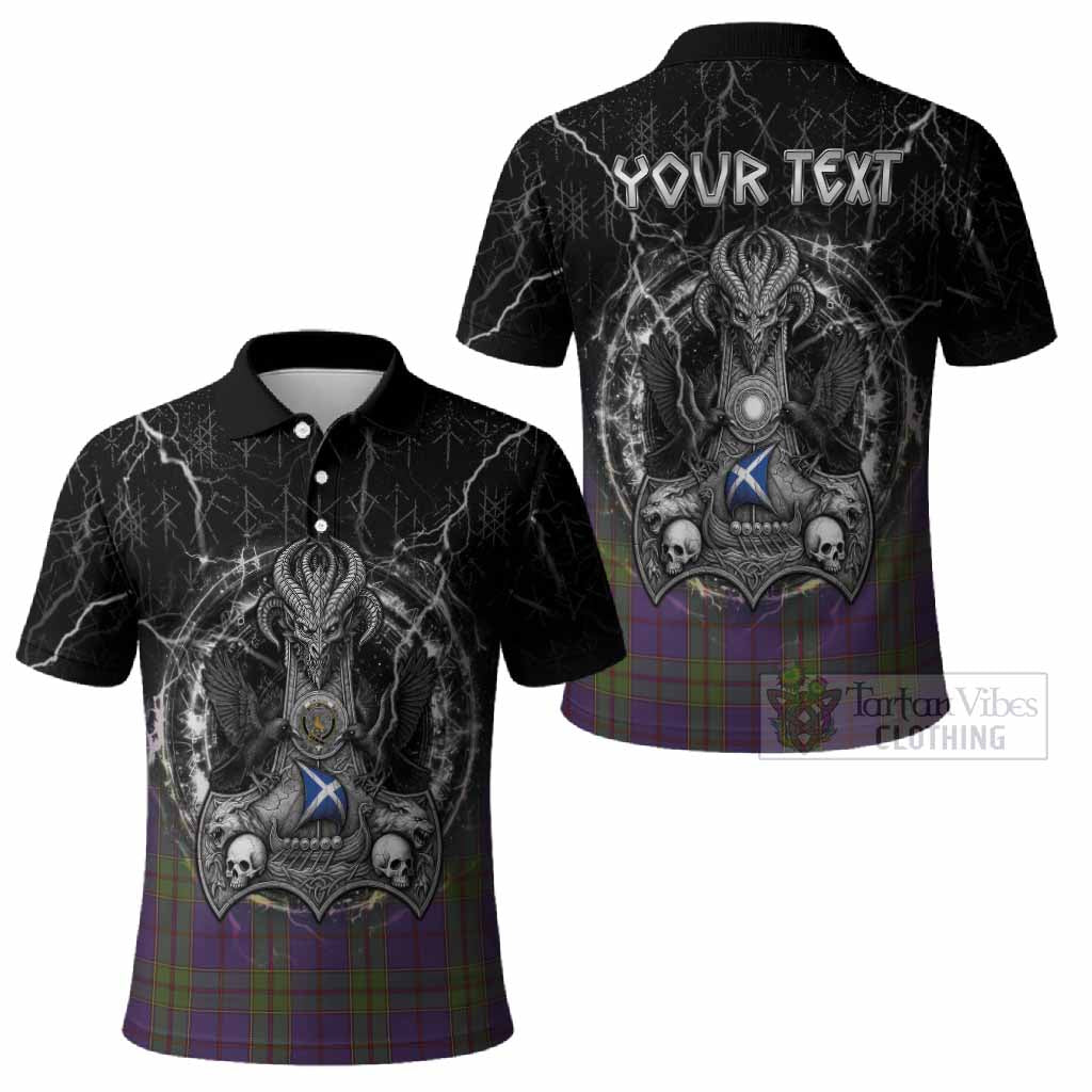 Strachan Tartan Crest Polo Shirt Celtic Odin's Raven Legacy