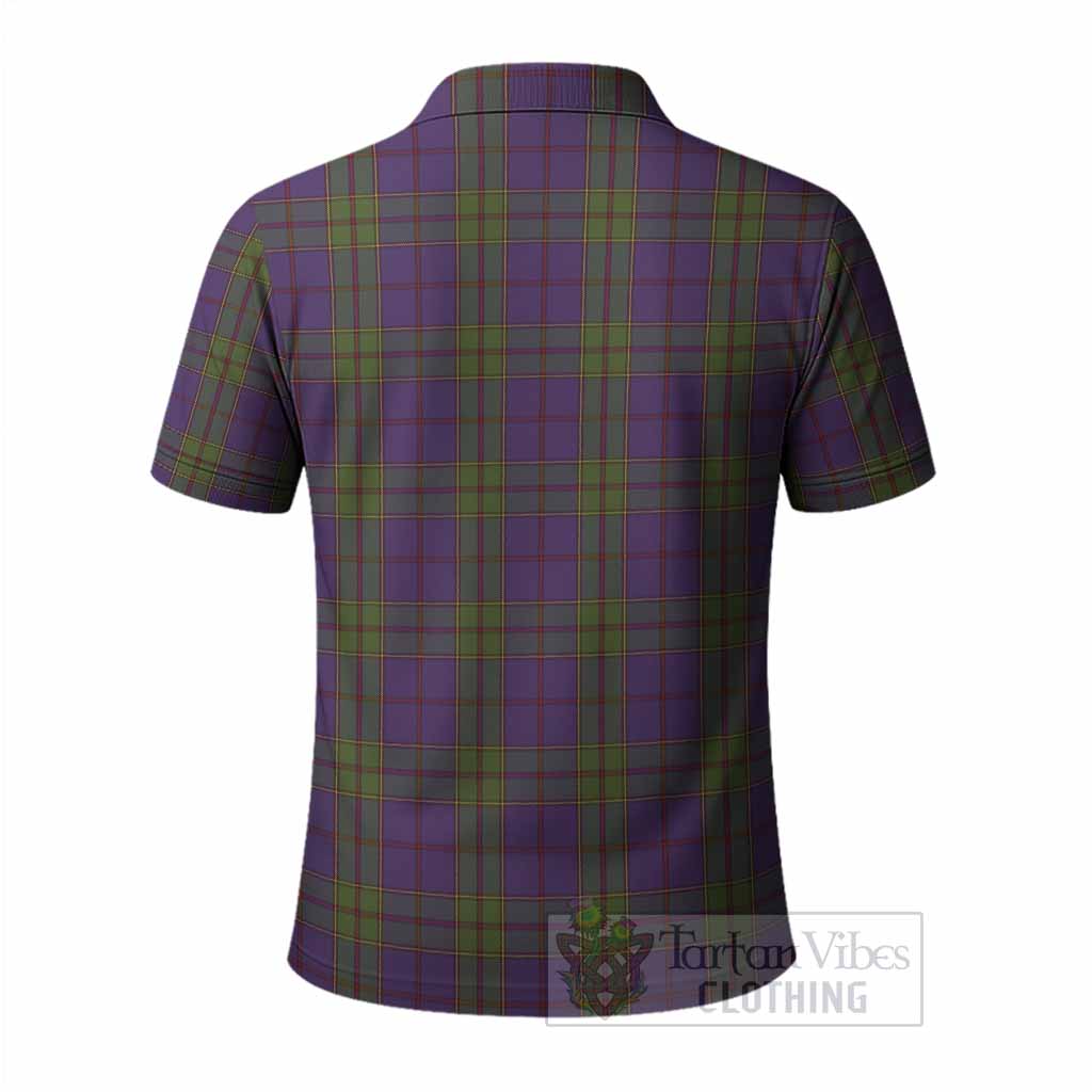 Strachan Tartan Crest Polo Shirt Ferocious Lion Style