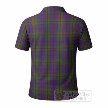 Strachan Tartan Crest Polo Shirt Ferocious Lion Style