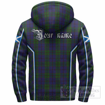 Strachan Tartan Crest Sherpa Hoodie Scotland Coat of Arm Flag Style