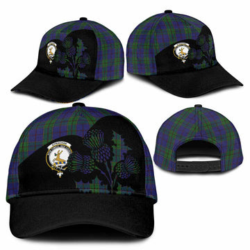 Strachan Tartan Family Crest Classic Cap Scotland Thistle Floral Flag Style