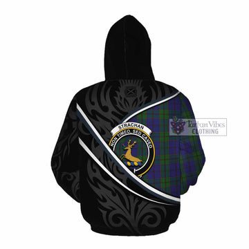 Strachan Tartan Family Crest Cotton Hoodie Celtic Scottish Thistle Floral - Tartan Vibes Clothing