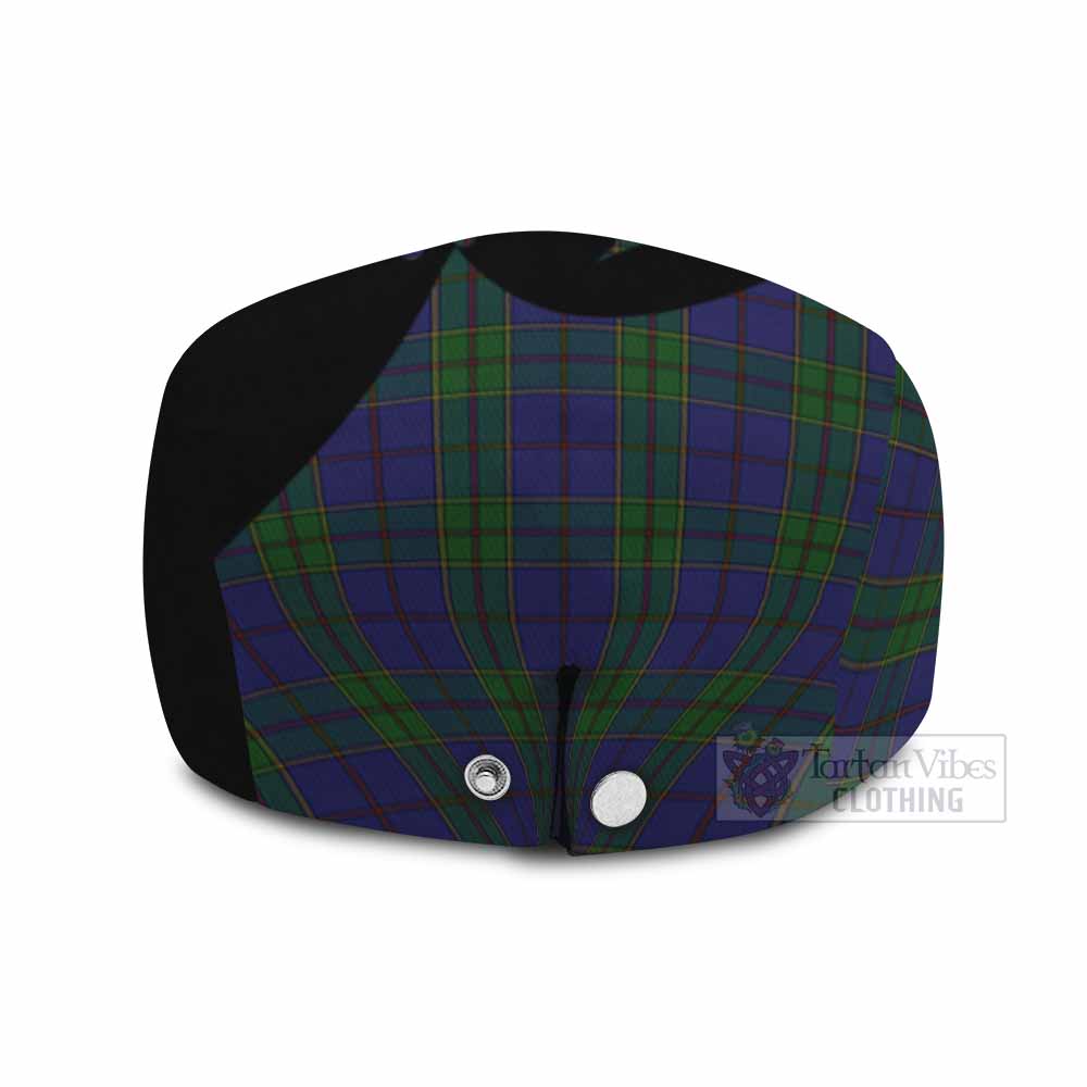 Strachan Tartan Family Crest Flat Cap, Jeff Cap Scotland Thistle Floral