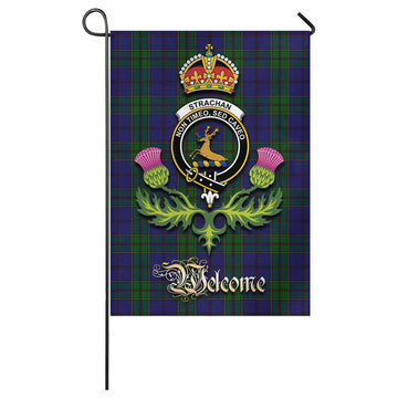 Strachan Tartan Family Crest Garden Flag Royal Thistle Welcome Style