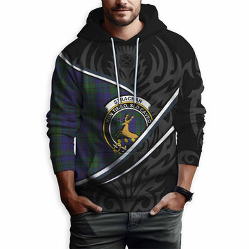 Strachan Tartan Family Crest Hoodie Celtic Scottish Thistle Floral - Tartan Vibes Clothing