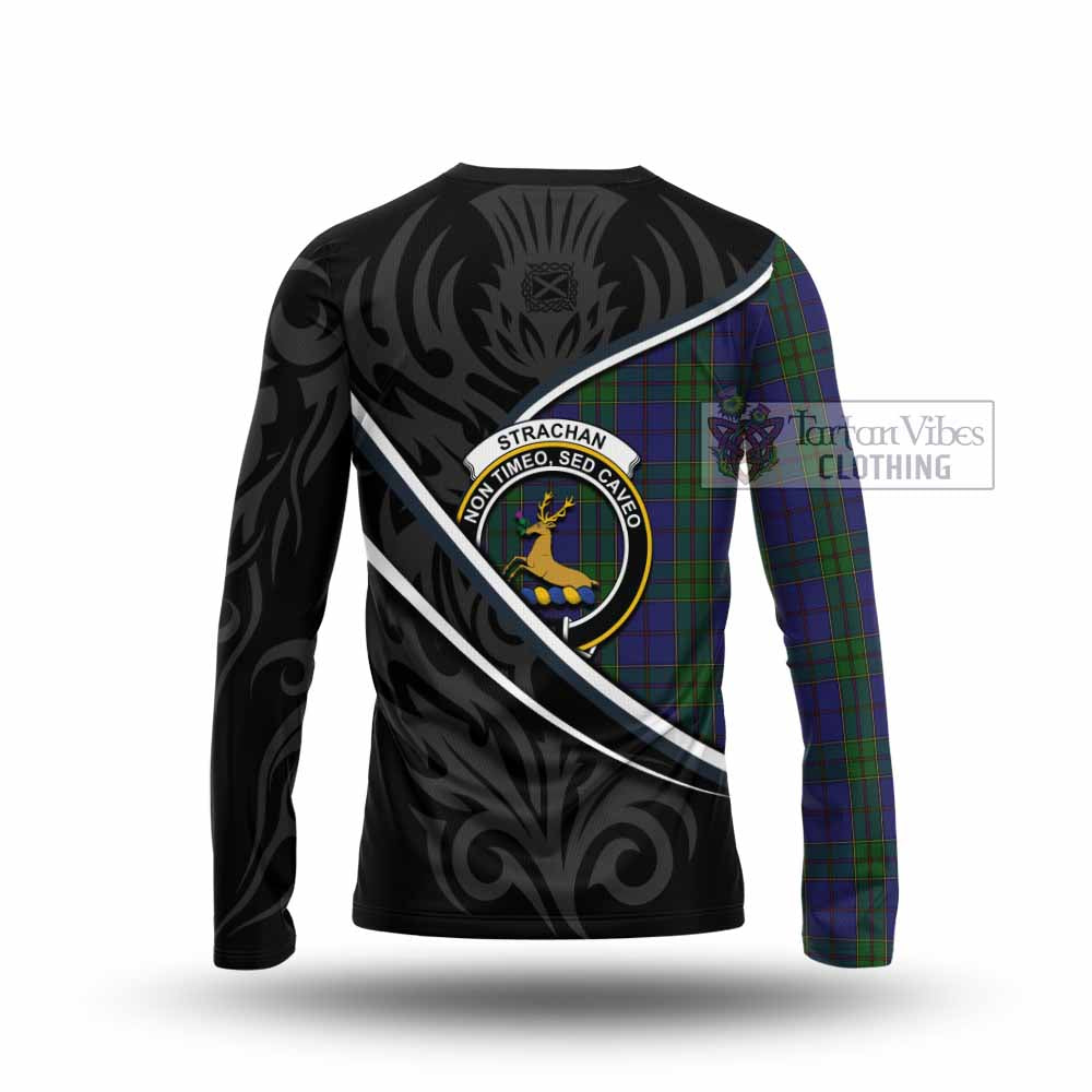 Strachan Tartan Family Crest Long Sleeve T-Shirt Celtic Scottish Thistle Floral - Tartan Vibes Clothing