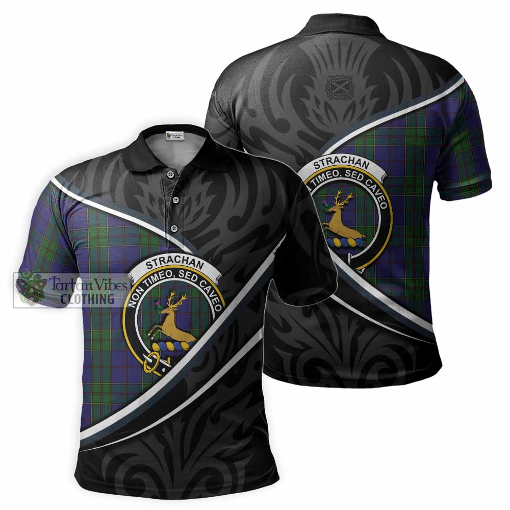 Strachan Tartan Family Crest Polo Shirt Celtic Scottish Thistle Floral - Tartan Vibes Clothing