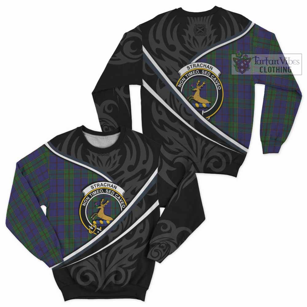 Strachan Tartan Family Crest Sweatshirt Celtic Scottish Thistle Floral - Tartan Vibes Clothing
