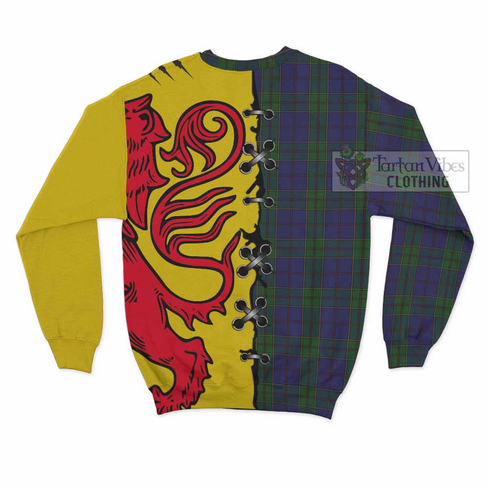 Strachan Tartan Family Crest Sweatshirt Lion Rampant Honor - Tartan Vibes Clothing