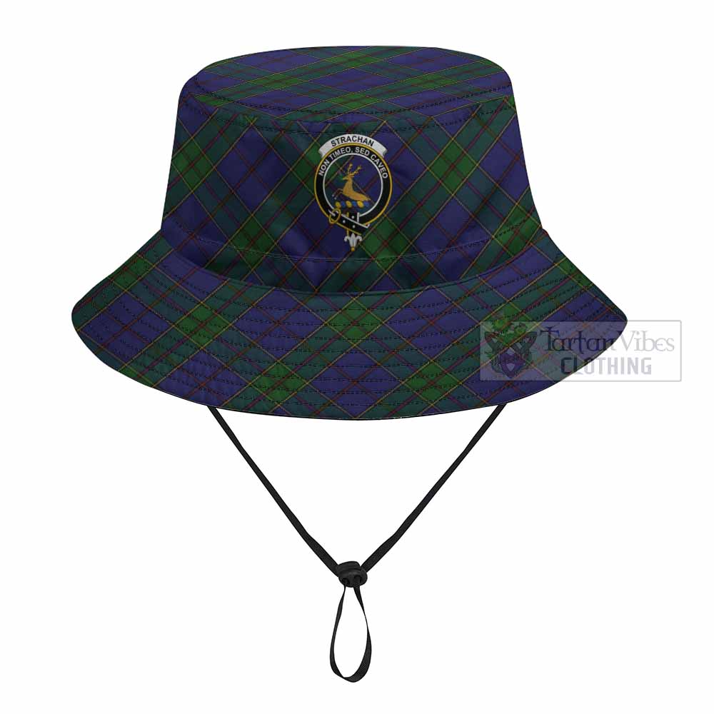 Strachan Tartan Fishing Hat with Family Crest