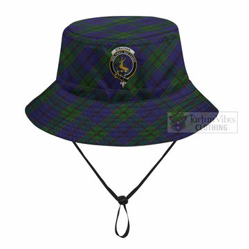 Strachan Tartan Fishing Hat with Family Crest