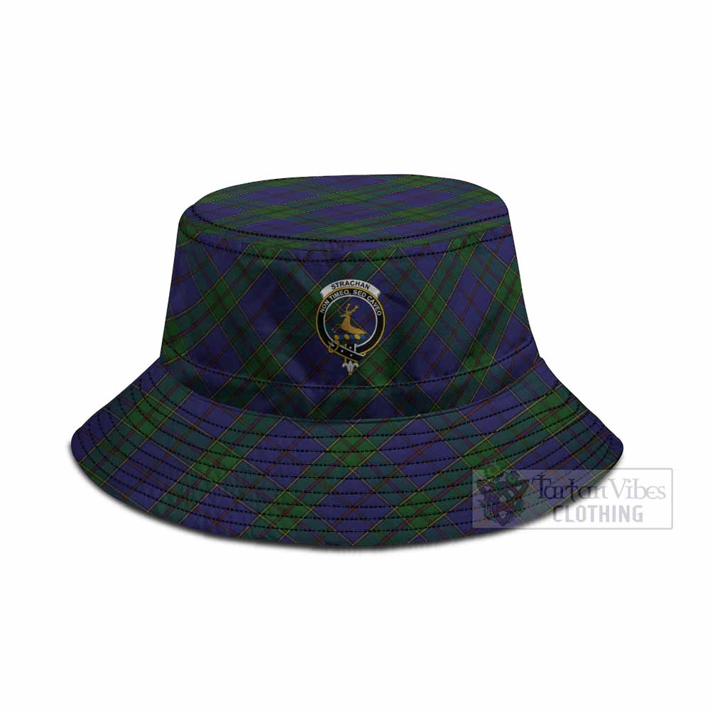 Strachan Tartan Fishing Hat with Family Crest