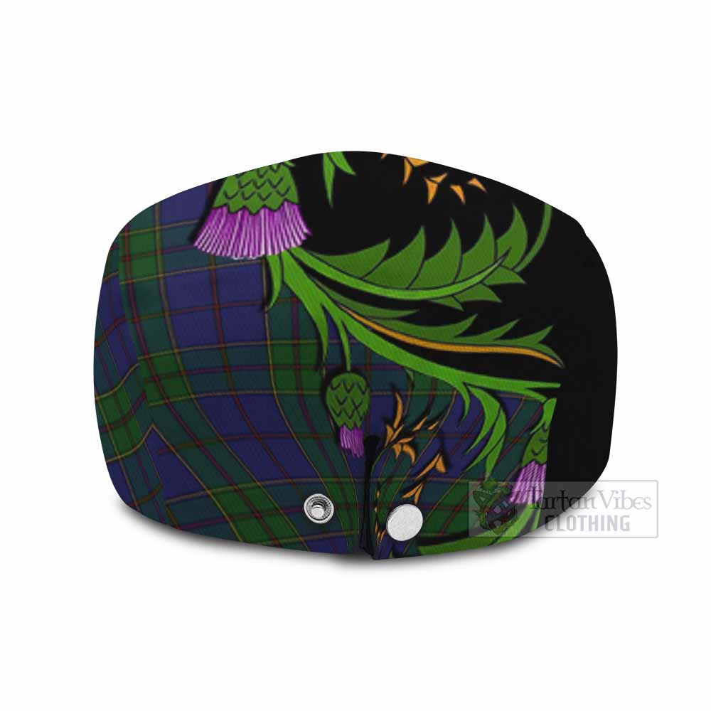 Strachan Tartan Flat Cap, Jeff Cap Scottish Thistle Pride Heritage Art