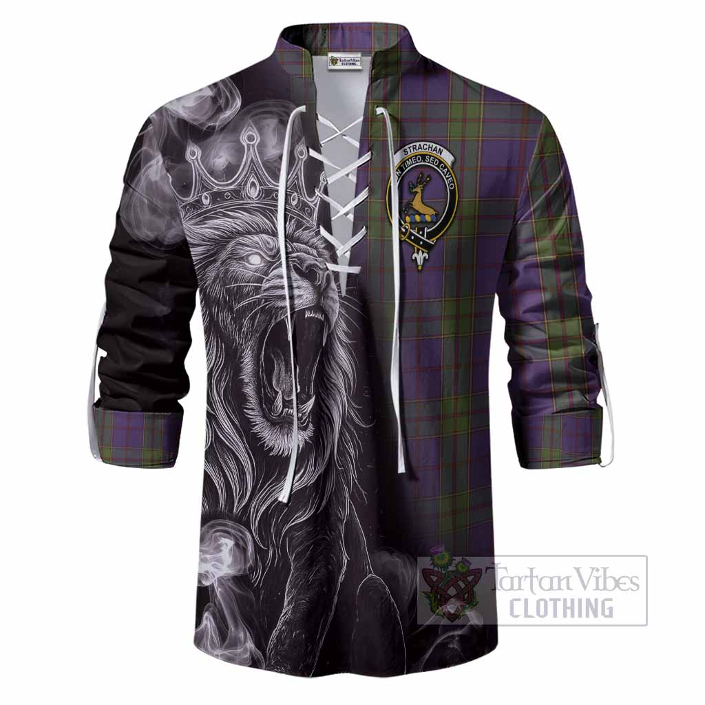 Strachan Tartan Ghillie Shirt Roaring Lion Heritage