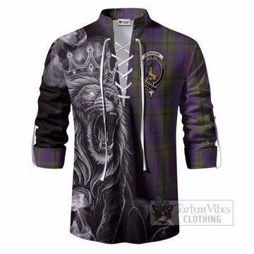 Strachan Tartan Ghillie Shirt Roaring Lion Heritage