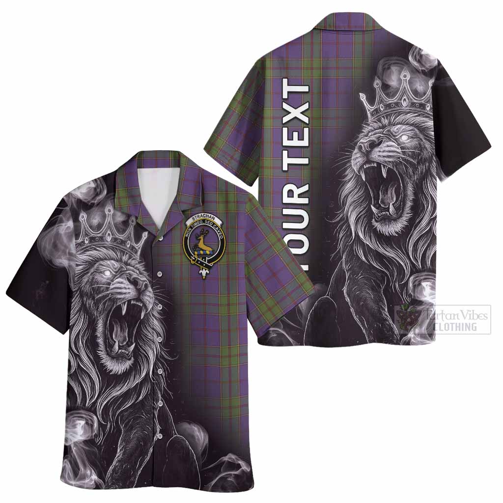Strachan Tartan Hawaiian Shirt Roaring Lion Heritage