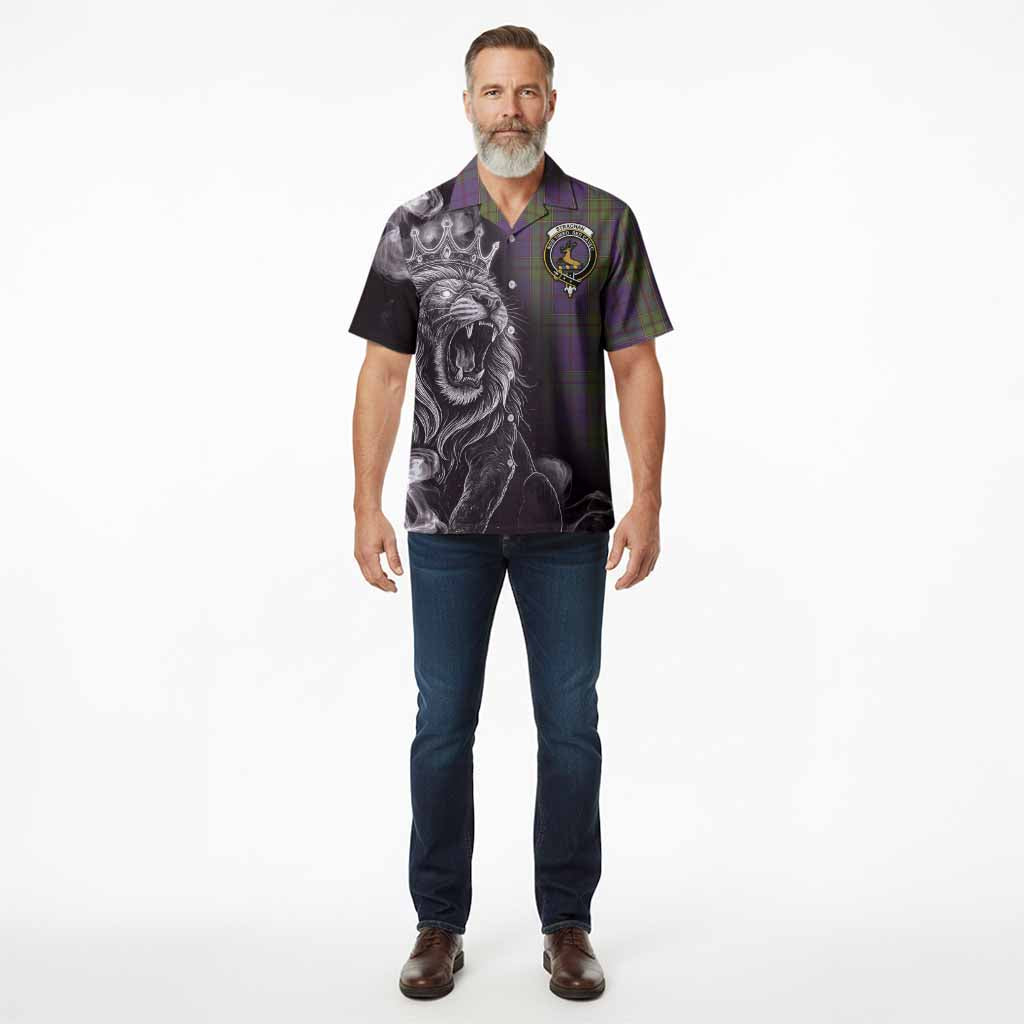 Strachan Tartan Hawaiian Shirt Roaring Lion Heritage