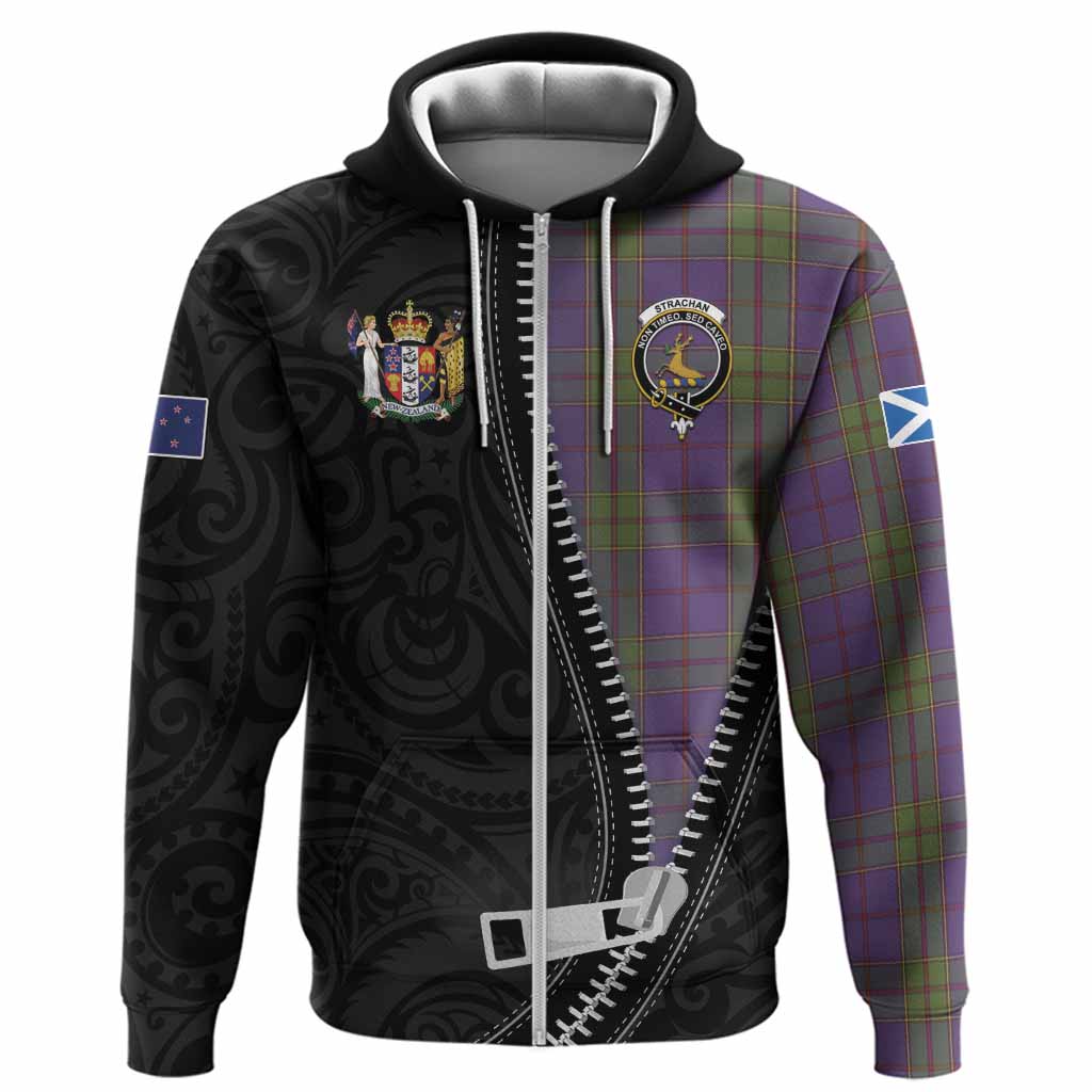 Strachan Tartan Hoodie New Zealand Pattern Unique Zipper Stylized