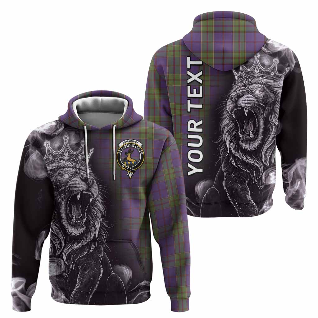 Strachan Tartan Hoodie Roaring Lion Heritage