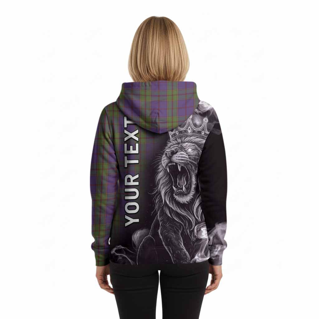 Strachan Tartan Hoodie Roaring Lion Heritage