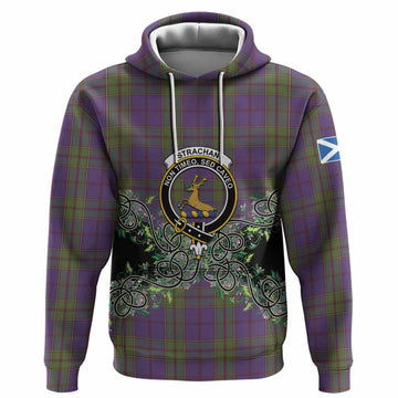 Strachan Tartan Hoodie Thistle Scottish Spirit