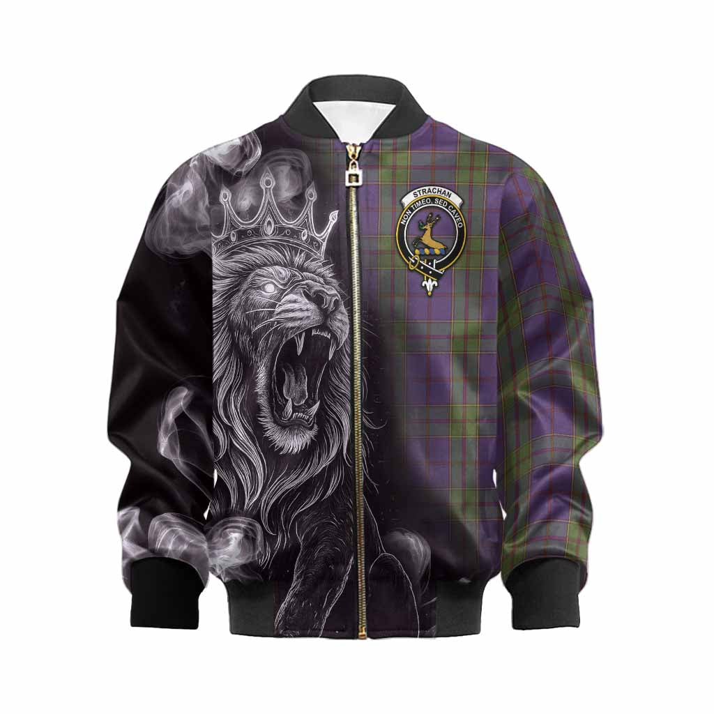 Strachan Tartan Kid Bomber Jacket Roaring Lion Heritage
