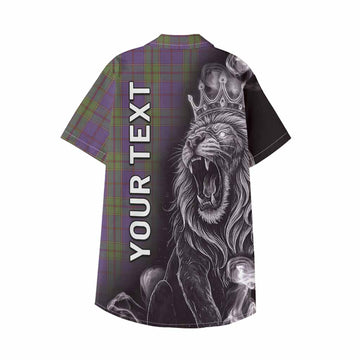Strachan Tartan Kid Hawaiian Shirt Roaring Lion Heritage