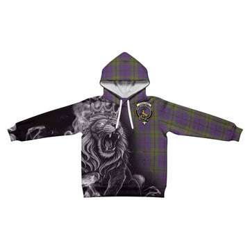 Strachan Tartan Kid Hoodie Roaring Lion Heritage
