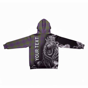 Strachan Tartan Kid Hoodie Roaring Lion Heritage