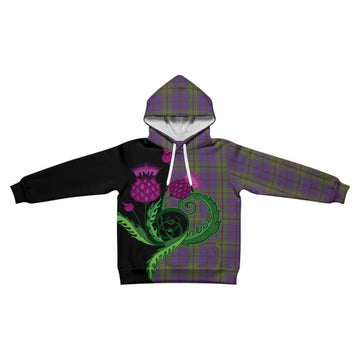 Strachan Tartan Kid Hoodie Traditional Scottish Thistle