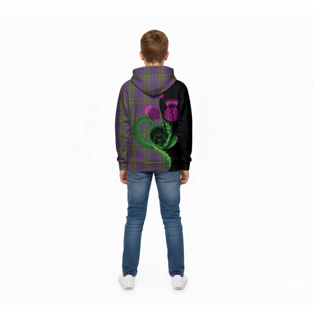 Strachan Tartan Kid Hoodie Traditional Scottish Thistle