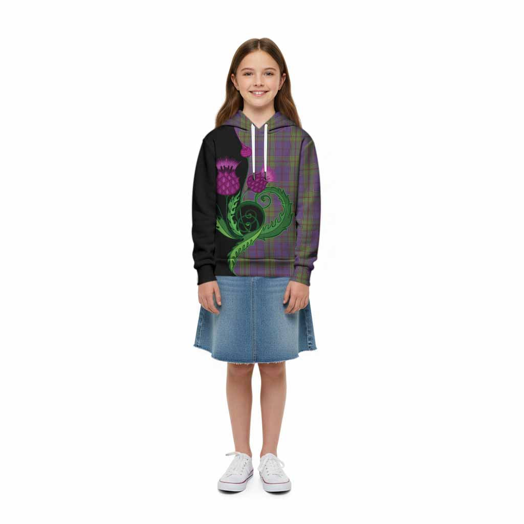 Strachan Tartan Kid Hoodie Traditional Scottish Thistle