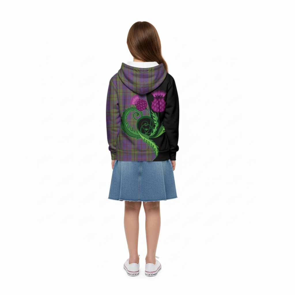 Strachan Tartan Kid Hoodie Traditional Scottish Thistle