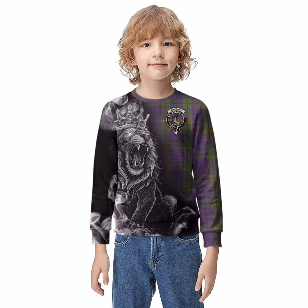Strachan Tartan Kid Knitted Sweatshirt Roaring Lion Heritage