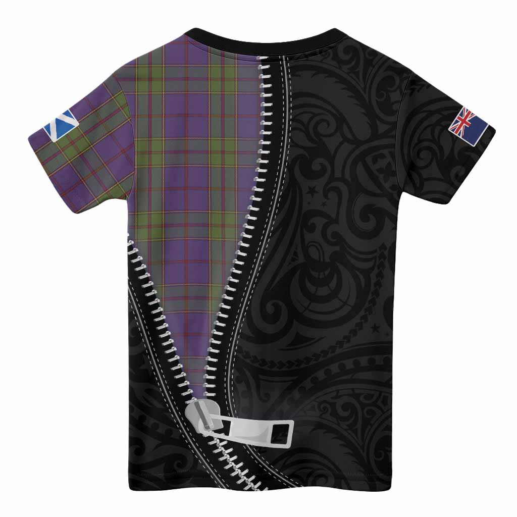 Strachan Tartan Kid T-shirt New Zealand Pattern Unique Zipper Stylized