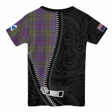 Strachan Tartan Kid T-shirt New Zealand Pattern Unique Zipper Stylized