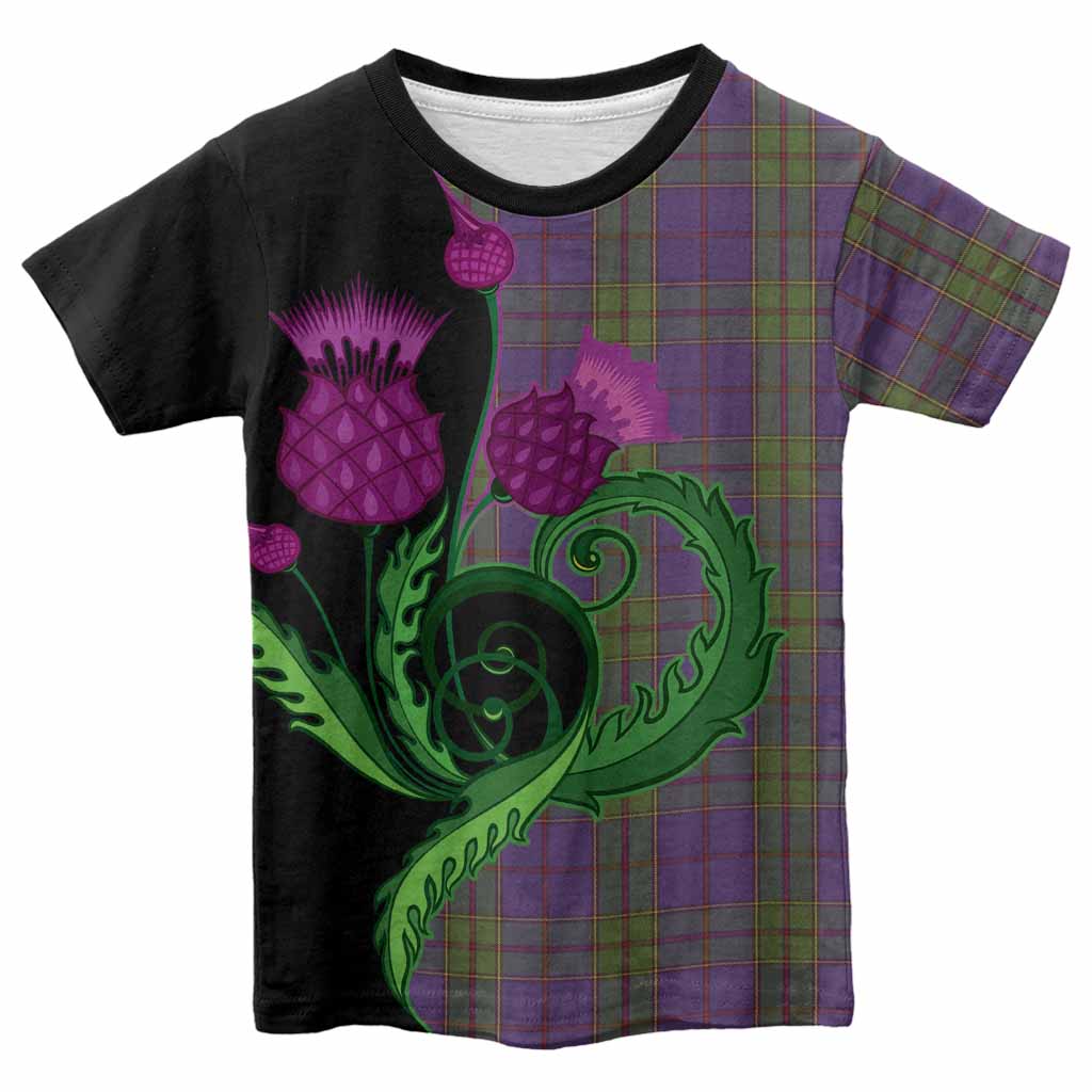 Strachan Tartan Kid T-shirt Traditional Scottish Thistle