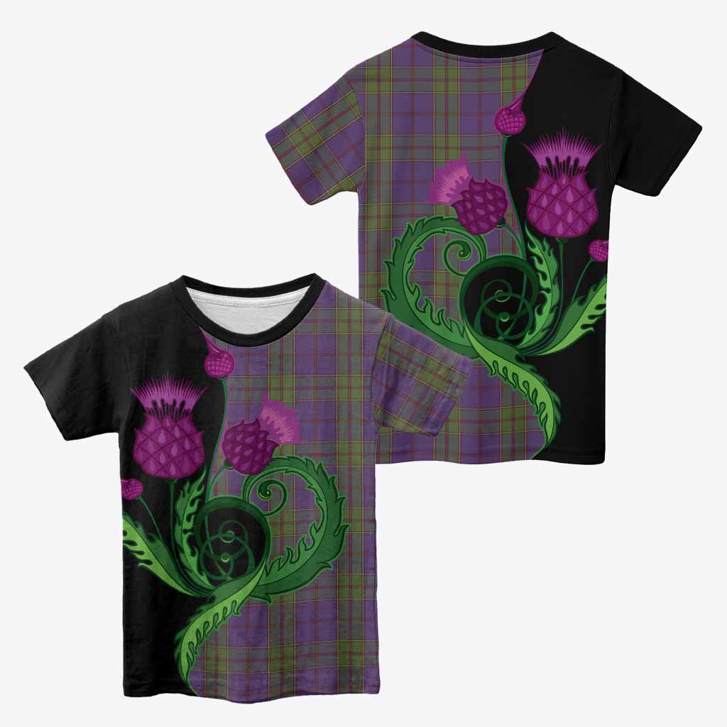 Strachan Tartan Kid T-shirt Traditional Scottish Thistle