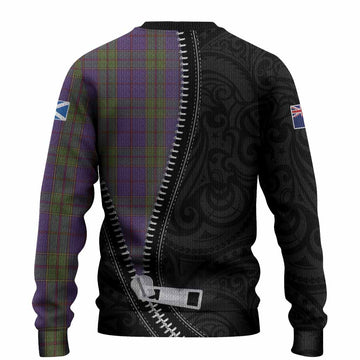 Strachan Tartan Knitted Sweater New Zealand Pattern Unique Zipper Stylized