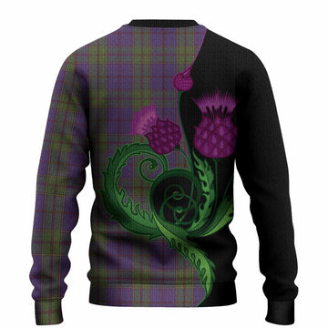 Strachan Tartan Knitted Sweater Traditional Scottish Thistle