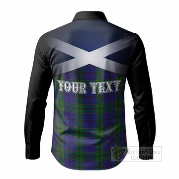 Strachan Tartan Long Sleeve Button Shirts Alba Gu Brath Unicorn Crest