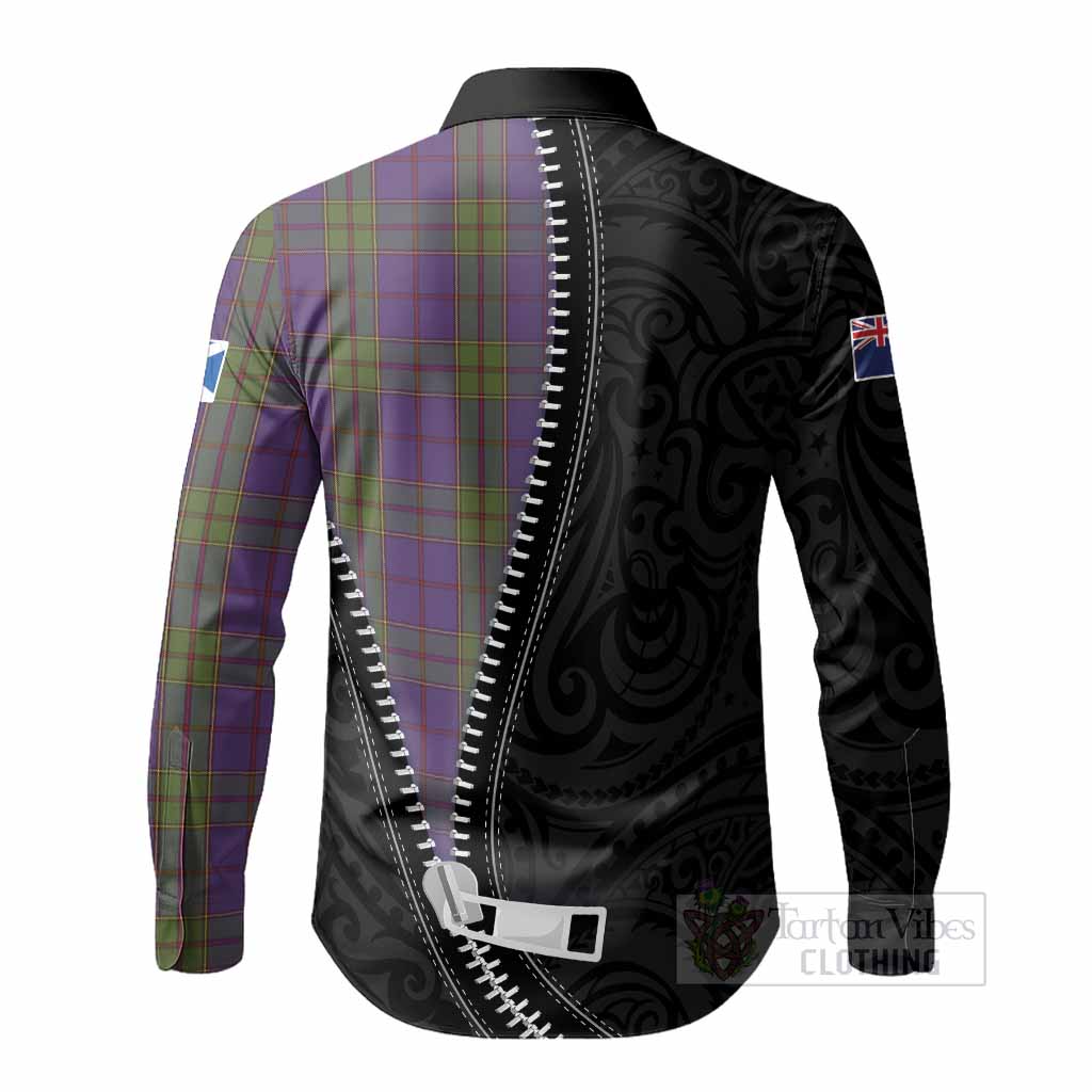 Strachan Tartan Long Sleeve Button Shirts New Zealand Pattern Unique Zipper Stylized